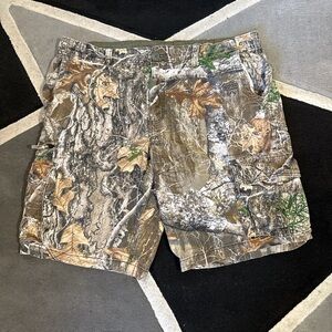 Realtree George camo cargo shorts.